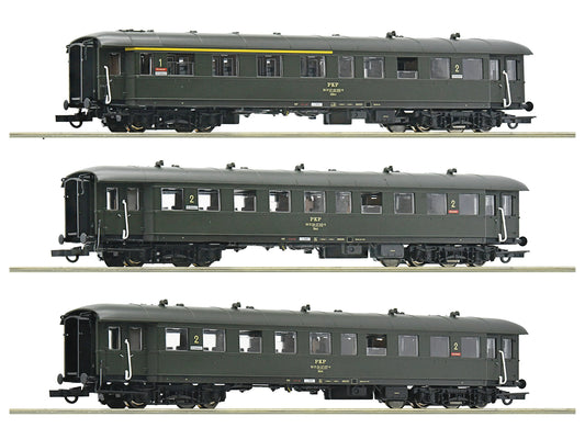 Roco PKP Abhrx/Bhixt/Bhixt Coach Set (3) IV HO Gauge RC6200058