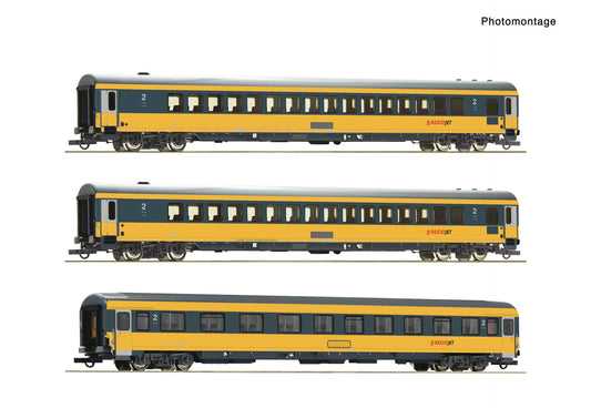 Roco CD Regiojet Bmpvz/Bpwmz/Abmz Coach Set (3) VI RC6200082 HO Gauge