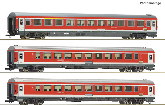 Roco DBAG RE Abvmsz/Bpmz MUC-NBG Coach Set (3) VI RC6200096 HO Gauge