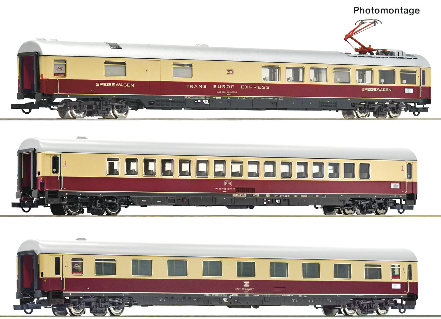 Roco AKE-Rheingold Coach Set 2 (3) VI RC6200121 HO Gauge
