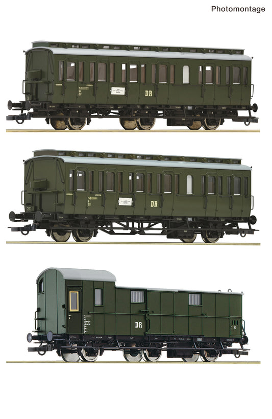 Roco DR B3/B/Pw3 Branch Line Coach Set (3) III RC6200130 HO Gauge
