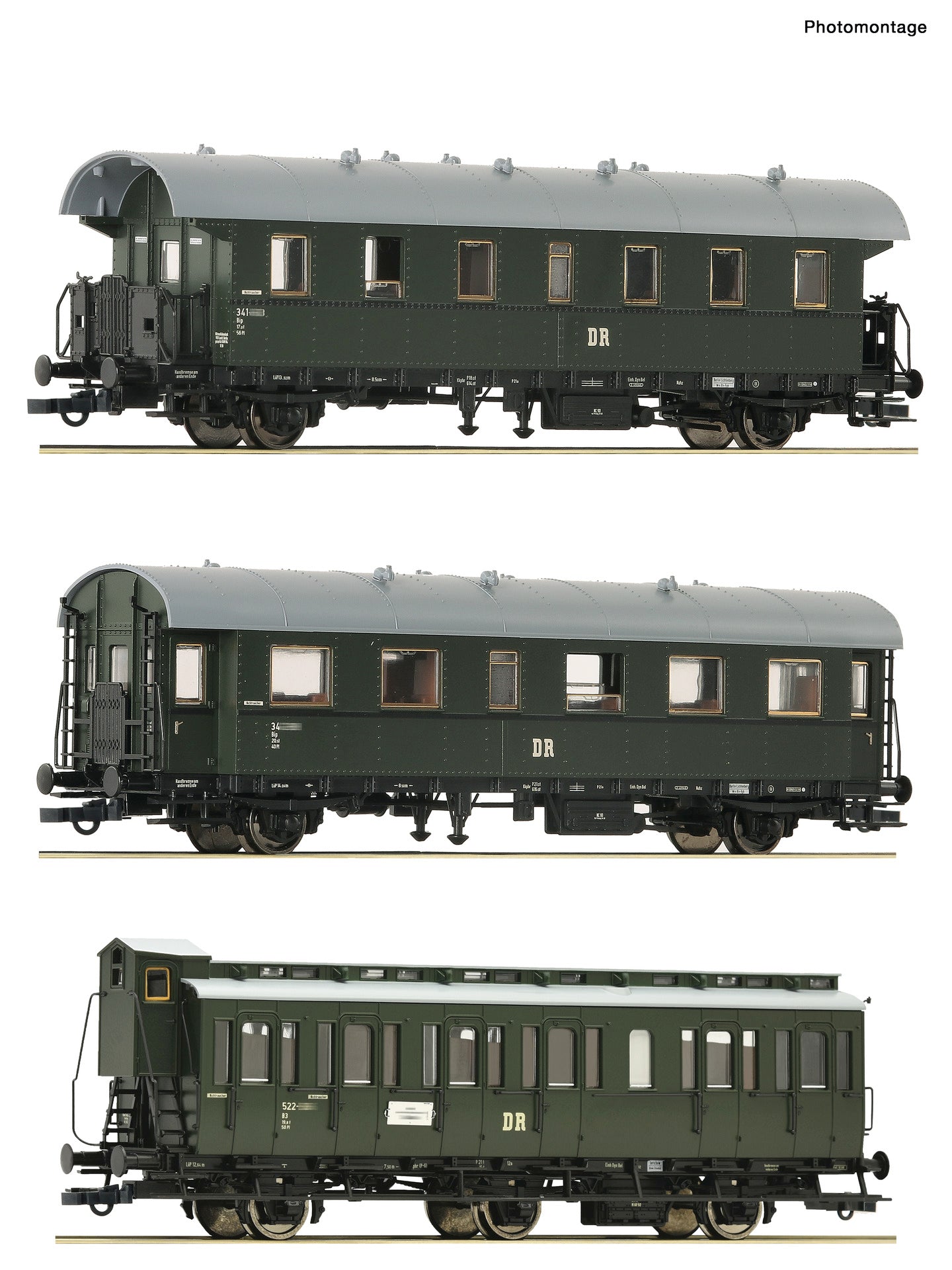Roco DR Bip/B3 Branch Line Coach Set (3) III RC6200131 HO Gauge
