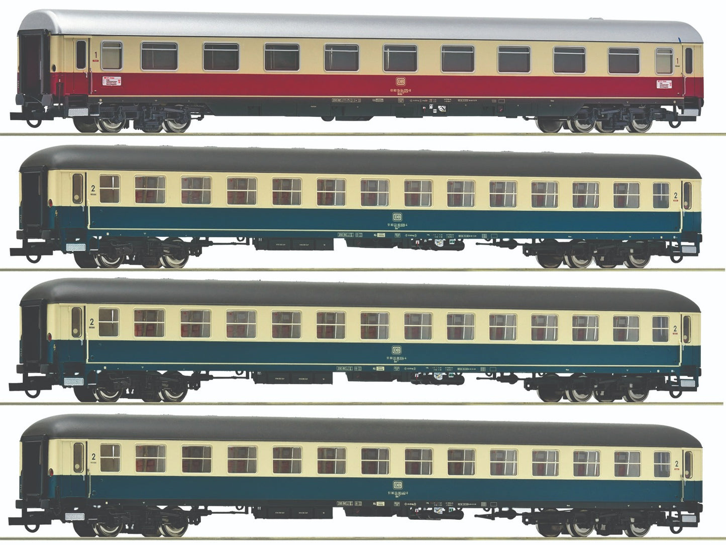 Roco DB IC611 Chiemgau Avumz111/Bm235 Coach Set (4) IV RC6200154 HO Gauge