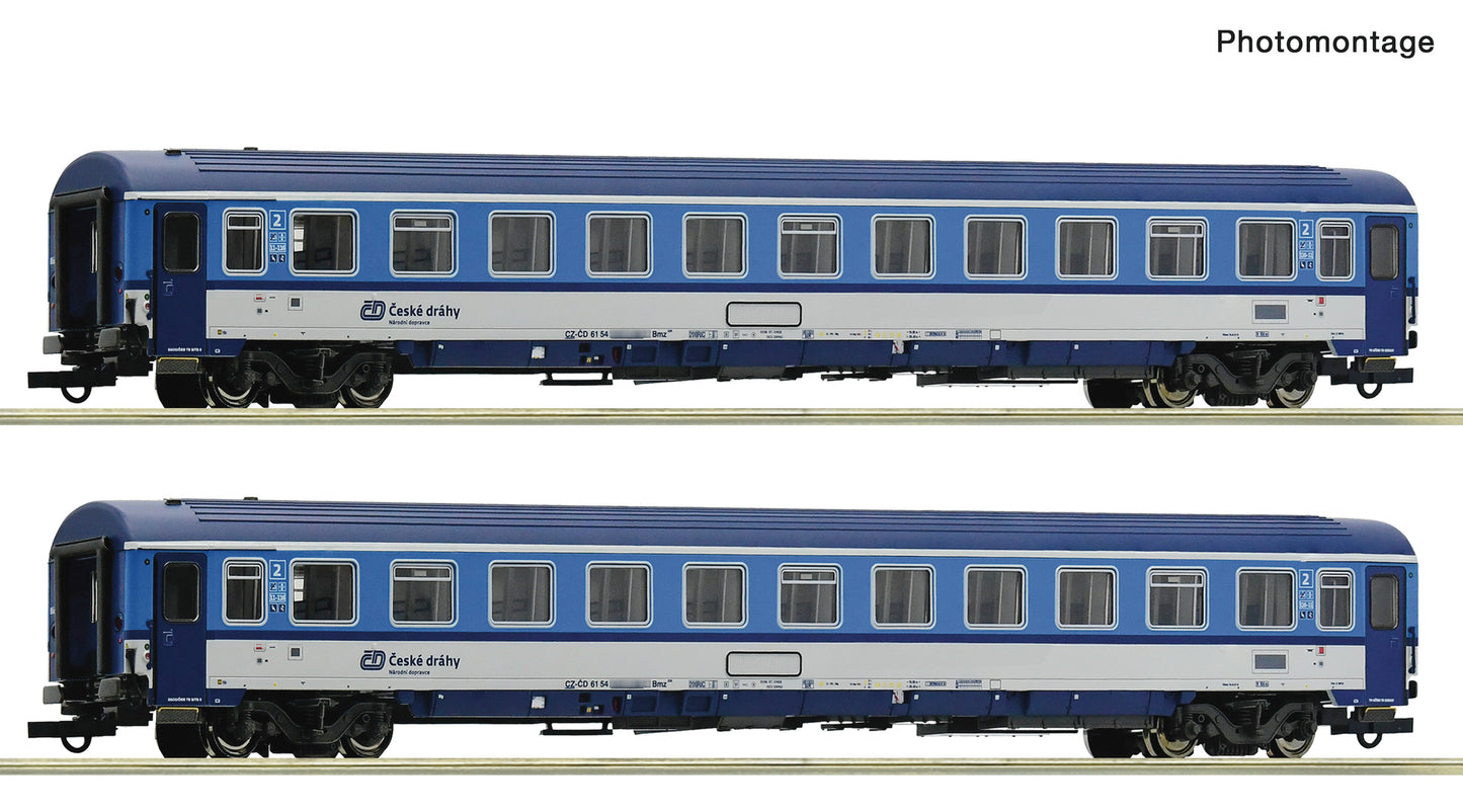 Roco CD Bmz 2nd Class Eurofima Coach Set (2) VI RC6200157 HO Gauge