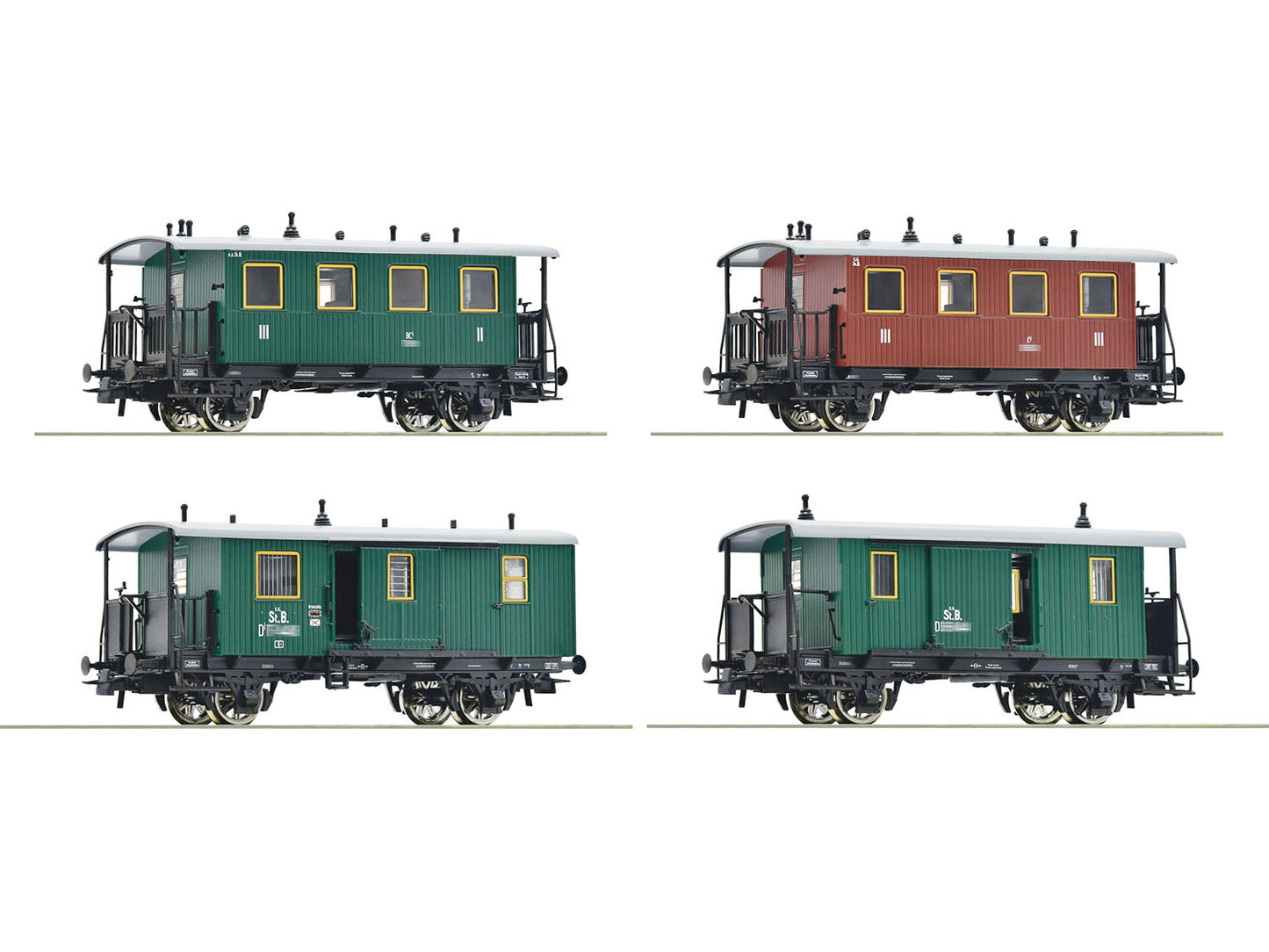 Roco 6200190 KkStB Coach Set (4) I HO Gauge