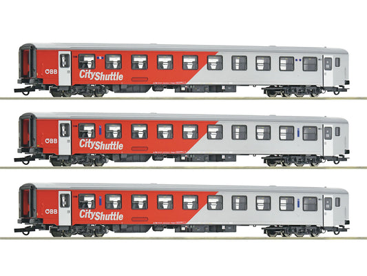 Roco OBB CityShuttle Bmpz-l 2nd Class Coach Set (3) VI RC6200191 HO Gauge