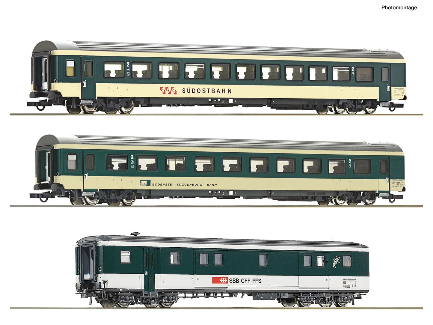 Roco 6200212 SOB Voralpen Express Coach Set 1 (3) IV HO Gauge