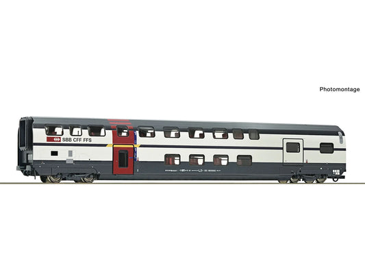 Roco 6200214 SBB AD IC2000 1st Class Bi-Level Coach w/Luggage Cmpt V HO Gauge