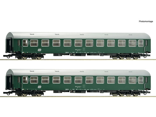 Roco 6200222 CD B 2nd Class Coach Set (2) V HO Gauge
