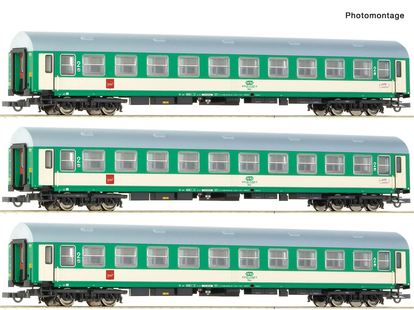 Roco 6200229 PKP Bdnu Telimena Coach Set (3) V HO Gauge
