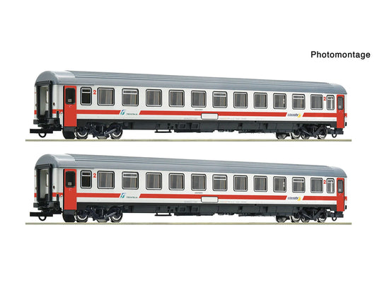 Roco 6200242 FS IC Sun Eurofima Coach Set (2) VI HO Gauge