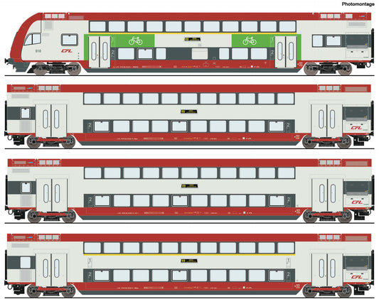 Roco CFL Bi-Level Coach Set (4) VI (~AC) RC6220148 HO Gauge
