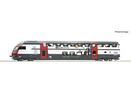 Roco 6220218 SBB Bt IC2000 2nd Class Bi-Level Control Car V (~AC) HO Gauge