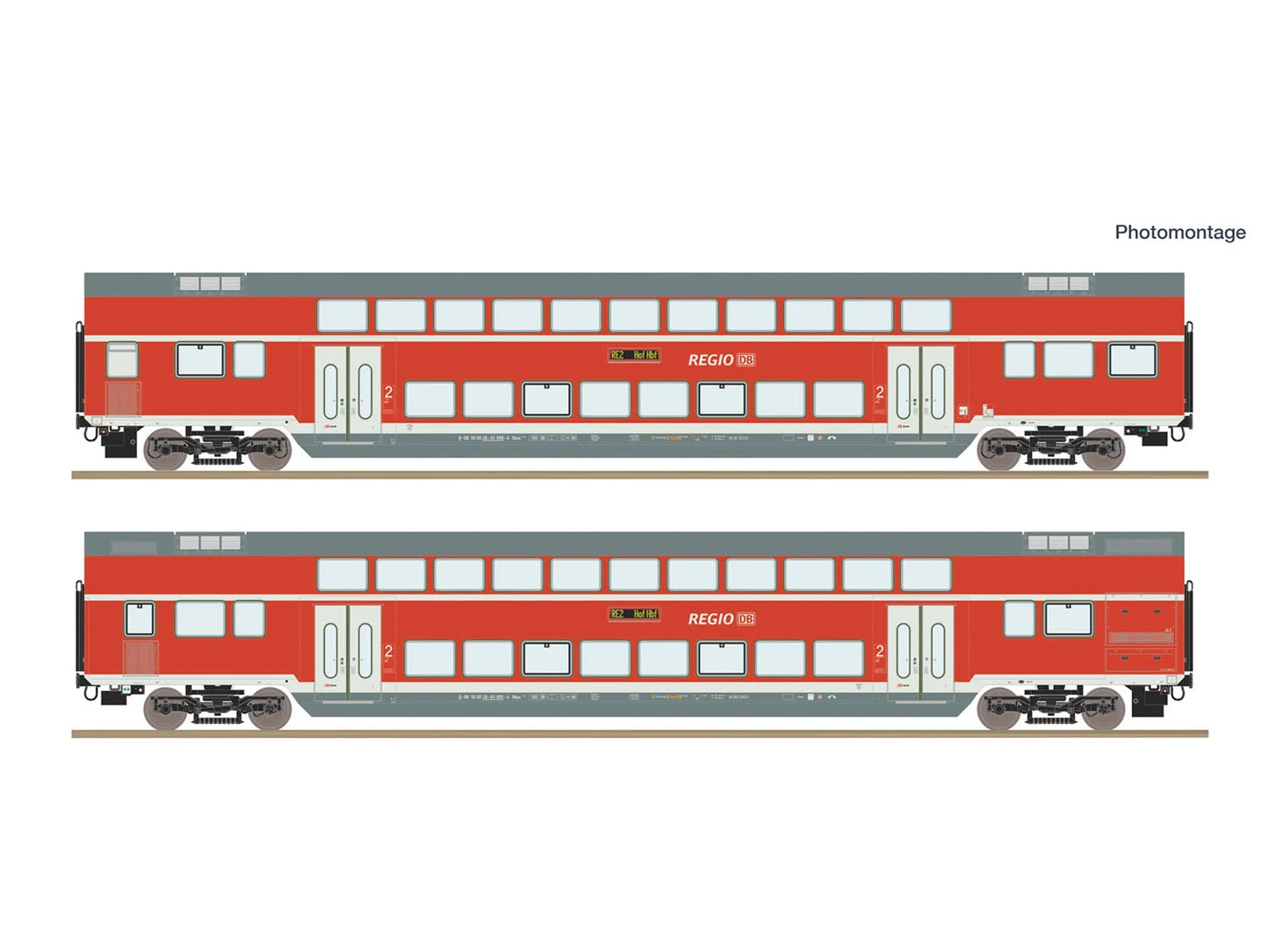 Roco 6220249 DBAG RE2 Munich-Hof Bi-Level Coach Set (2) VI (~AC) HO Gauge