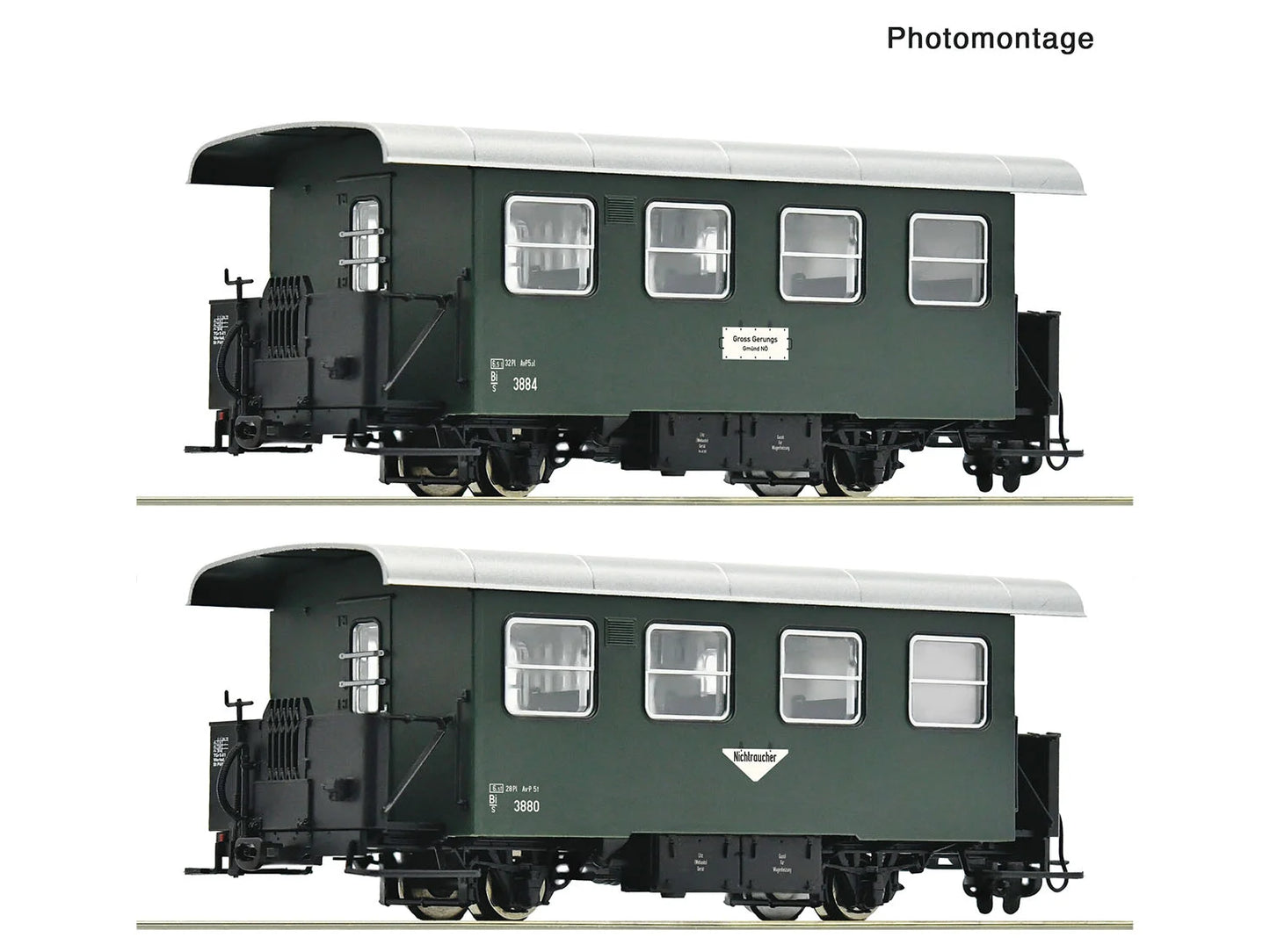 Roco 6240005 OBB Bi/s Coach Set (2) IV HOe Gauge
