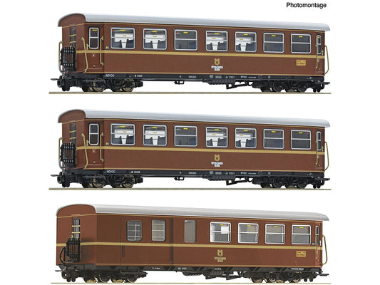 Roco 6240006 NOVOG B/BD Coach Set (3) VI HOe Gauge