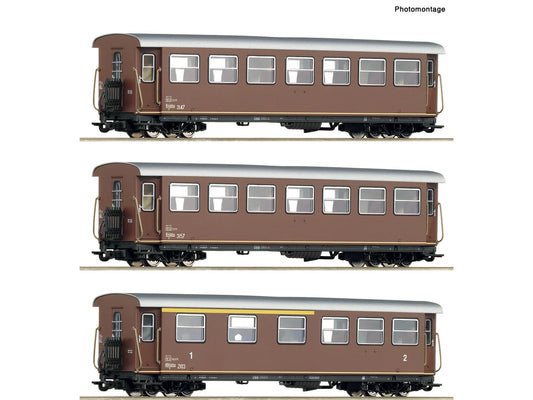 Roco 6240007 OBB B4ipho/s/AB4ipho/s Coach Set (3) III HOe Gauge