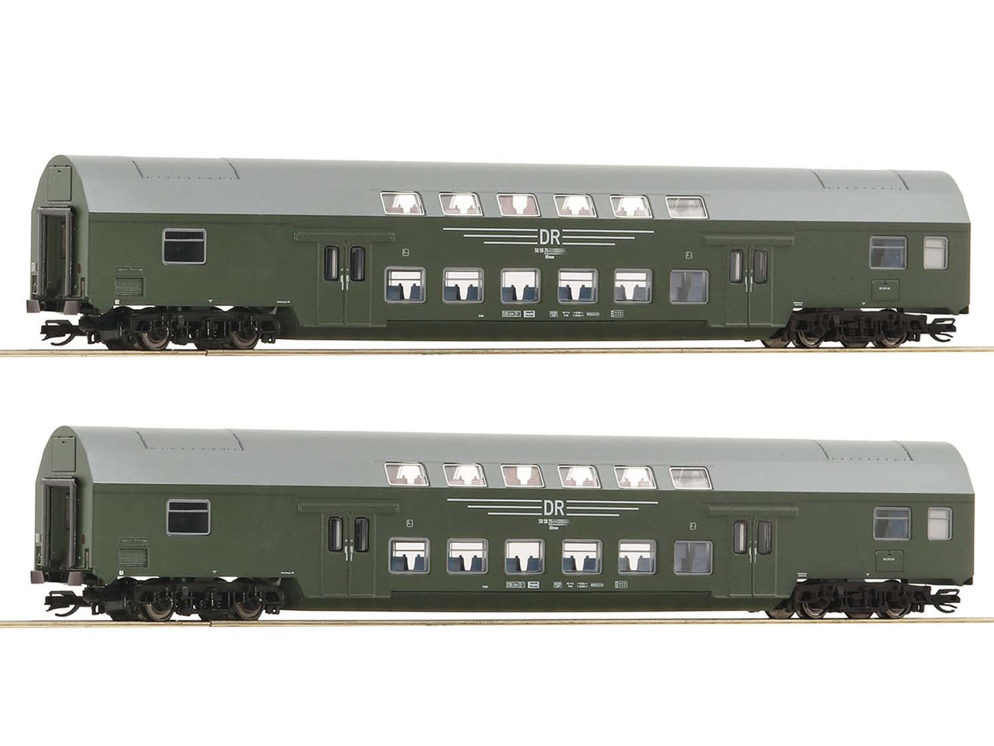 Roco DR Dbmue Bi-Level Coach Set (2) IV RC6280007 TT Gauge