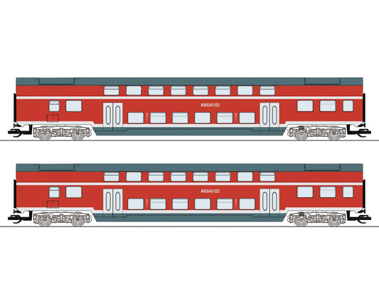 Roco DBAG DBuza Bi-Level Coach Set (2) VI RC6280009 TT Gauge