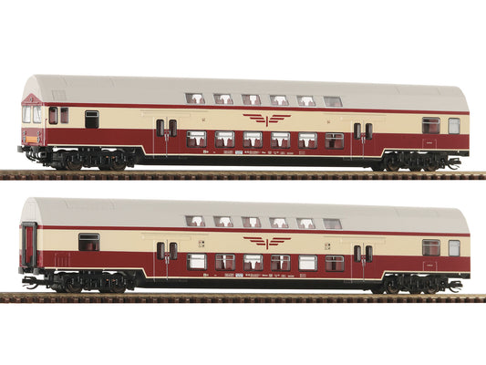 Roco DR Sputnik DBmq/Dnmu Bi-Level Coach Set(2) IV (DCC-Fitted) 6280045 TT Gauge