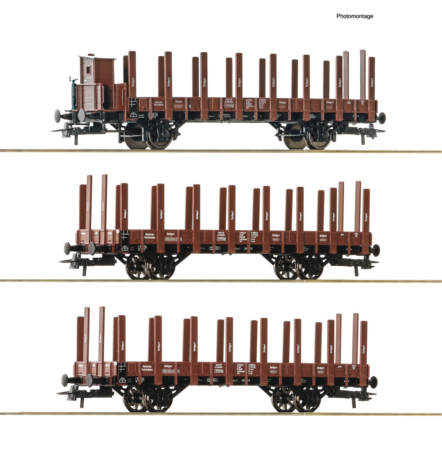 Roco DRG R Stake Wagon Set (3) II HO Gauge RC6600041