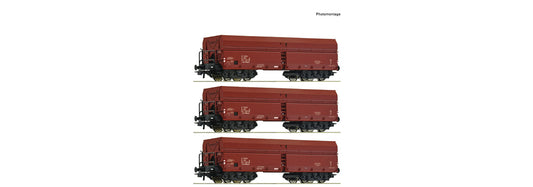 Roco PKP Fads Self Discharge Hopper Wagon Set (3) IV RC6600044 HO Gauge