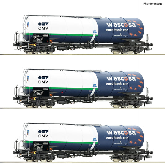 Roco Wascosa/OMV Zans Bogie Tank Wagon Set (3) VI HO Gauge RC6600054