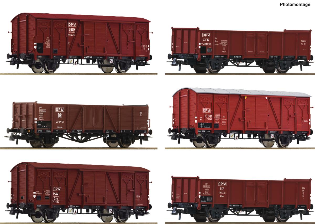 Roco OPW 60yr Wagon Set (6) III RC6600098 HO Gauge