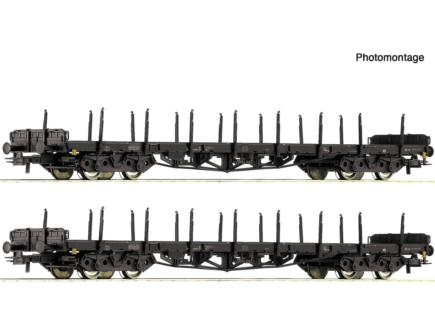 Roco 6600142 DB Rs680 Bogie Stake Wagon Set (2) IV HO Gauge