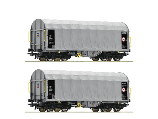 Roco 6600144 CD Shinnbs Sliding Tarpaulin Wagon Set (2) V HO Gauge