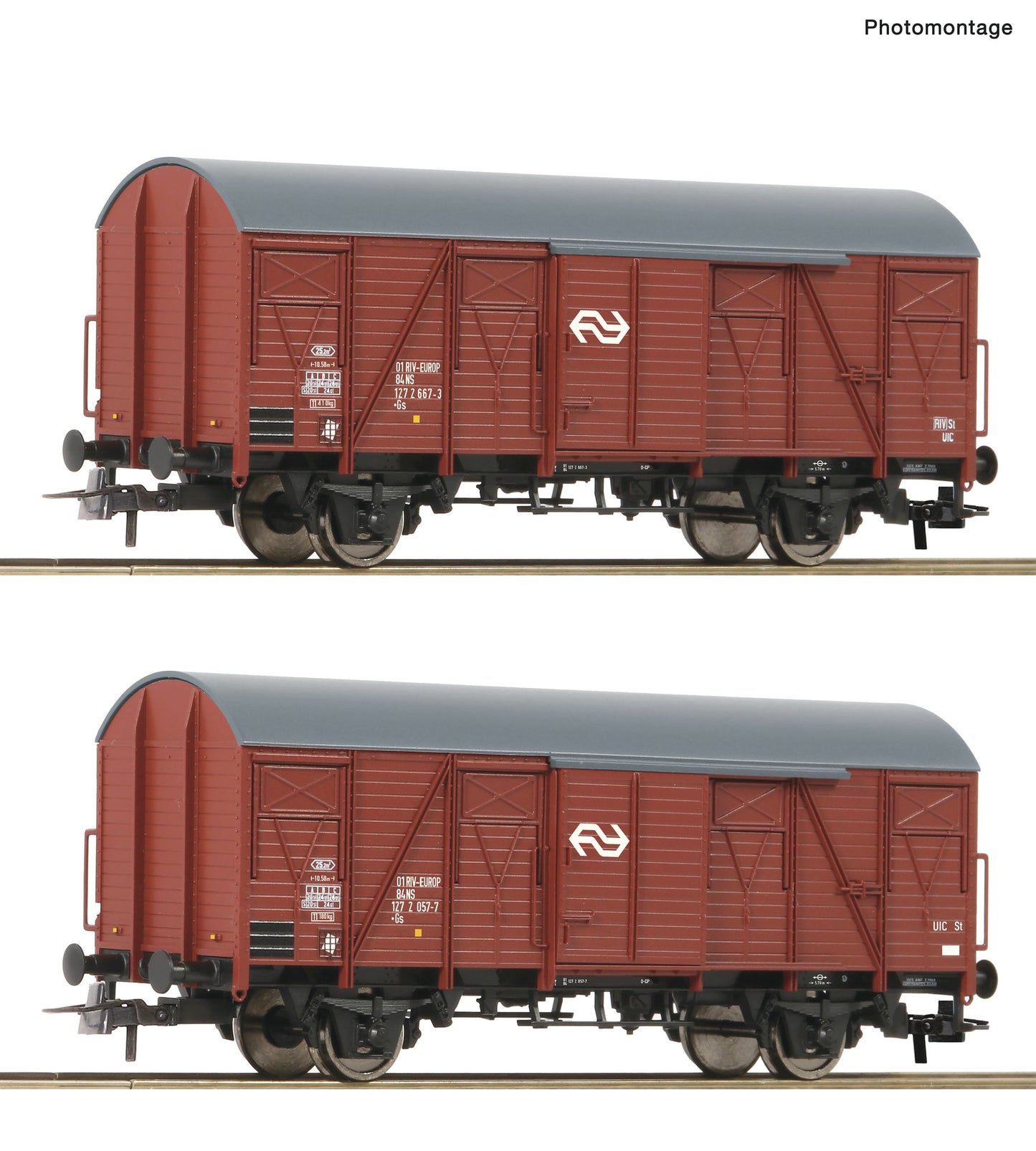 Roco NS Gs Covered Wagon Set (2) IV RC6600151 HO Gauge