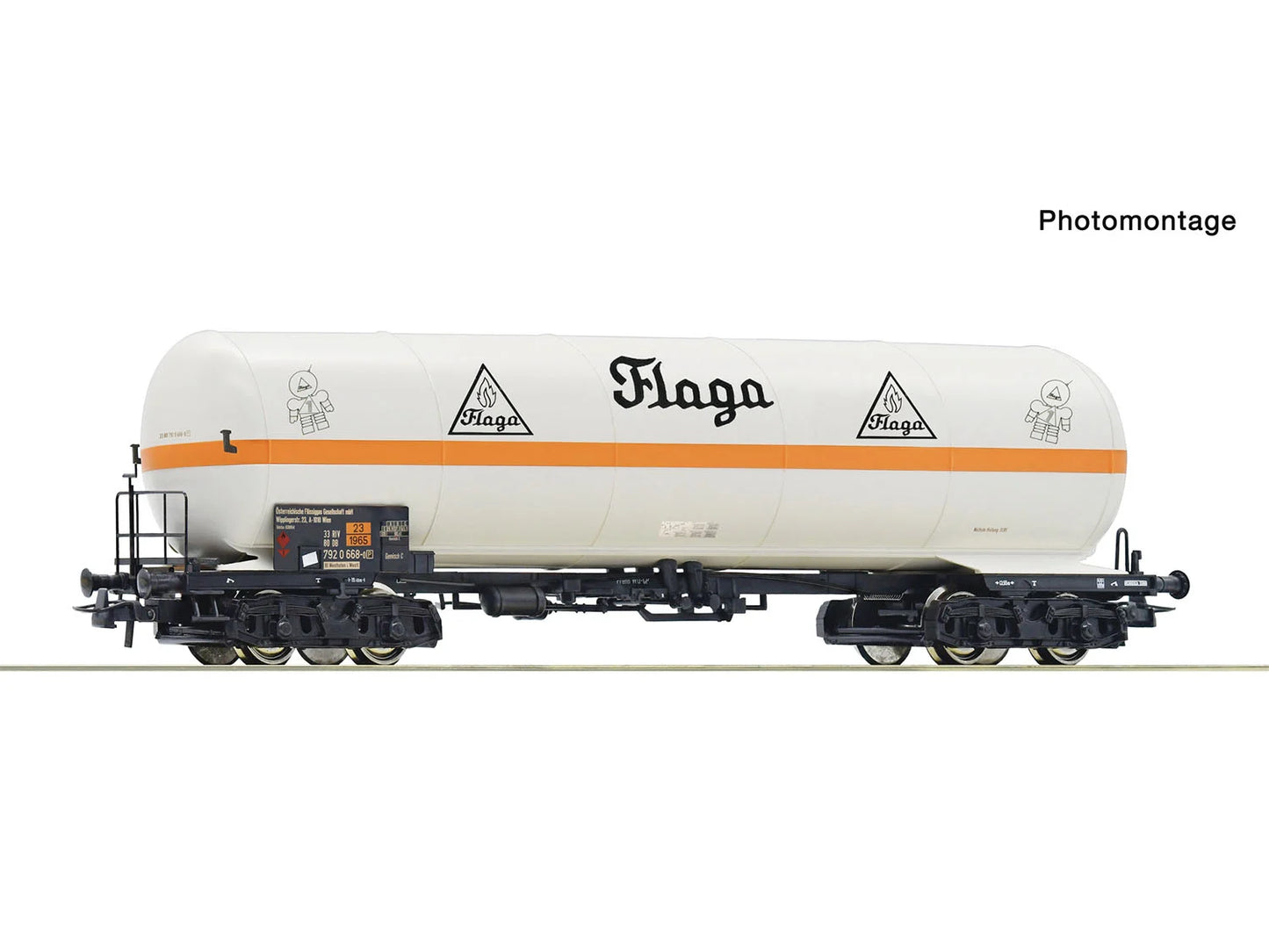 Roco 6600176 DB Zags Flaga Pressurised Gas Bogie Tank Wagon IV HO Gauge