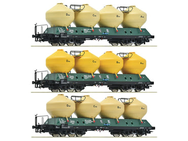 Roco CSD Raj Silo Wagon Set (3) IV RC6600177 HO Gauge