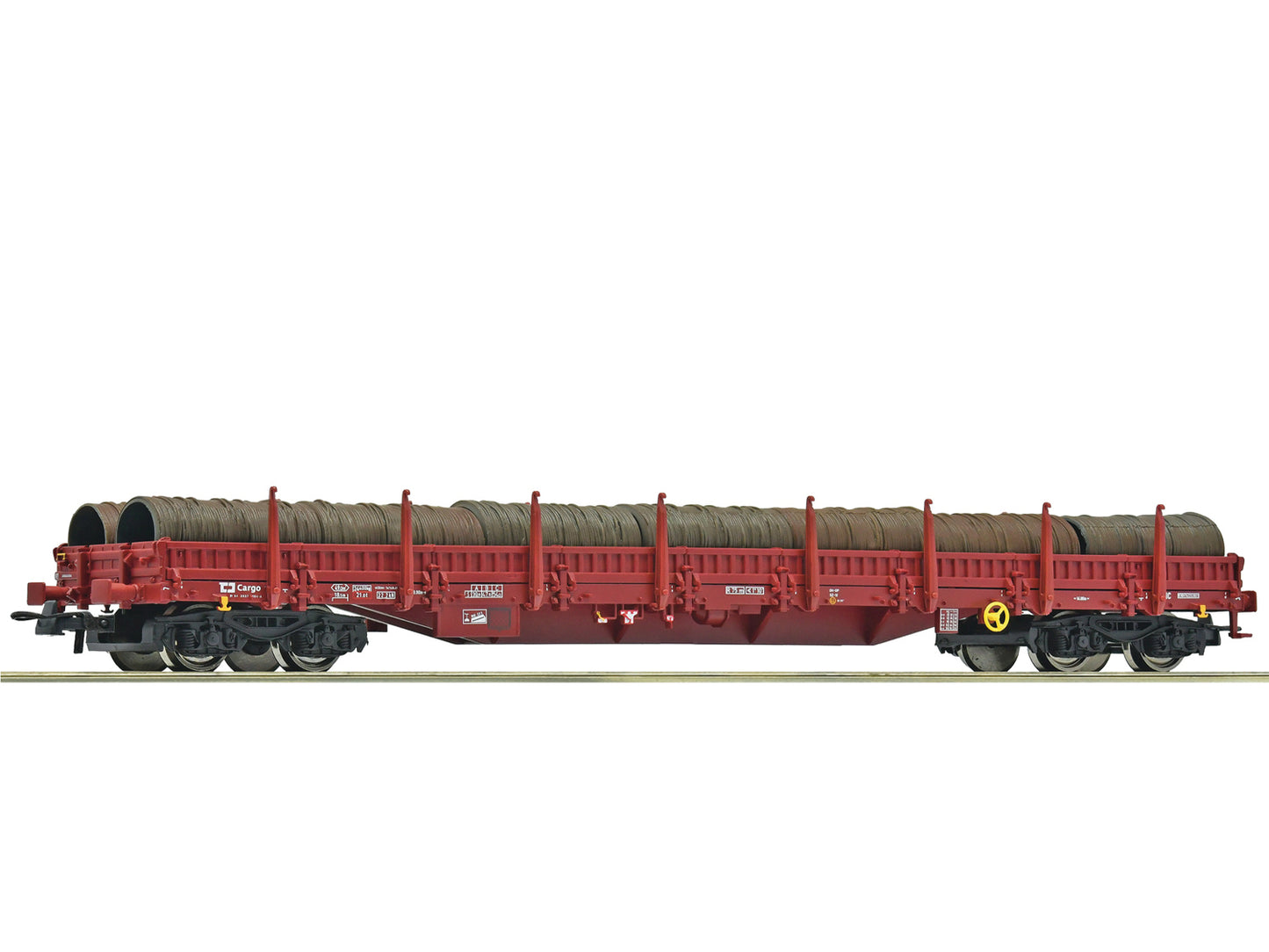 Roco CD Cargo Res Bogie Stake Wagon w/Wire Reel Load V RC6600183 HO Gauge