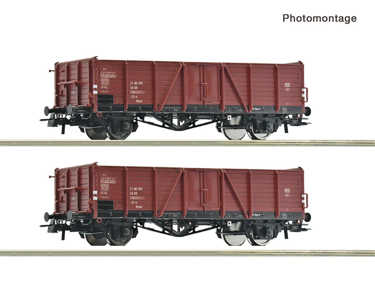 Roco DR El-u Open Wagon Set (2) IV RC6600194 HO Gauge