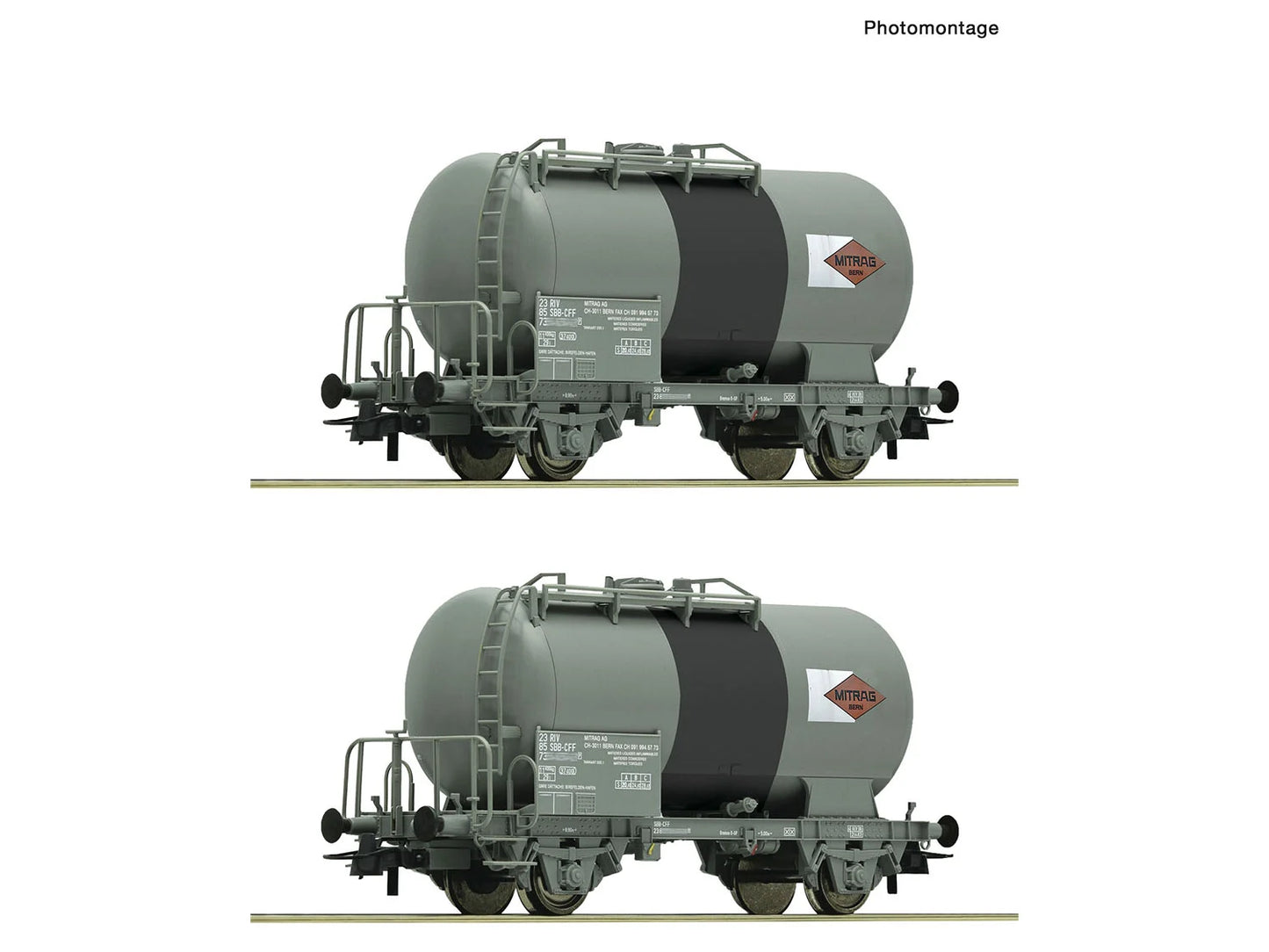 Roco 6600196 SBB Tank Wagon Set (2) V HO Gauge