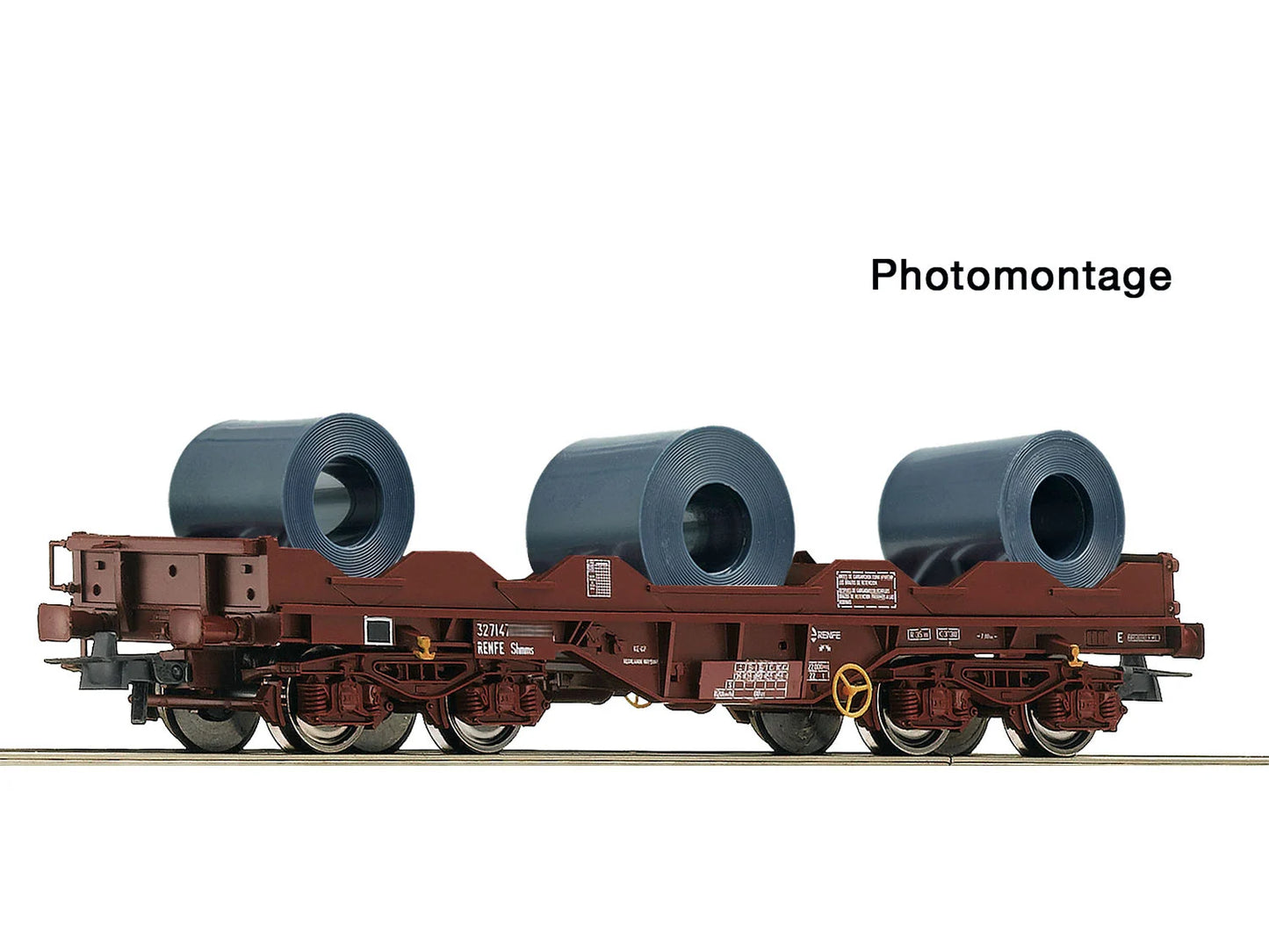 Roco 6600198 RENFE Shimmns Coil Transport Wagon w/Steel Coil Load IV HO Gauge