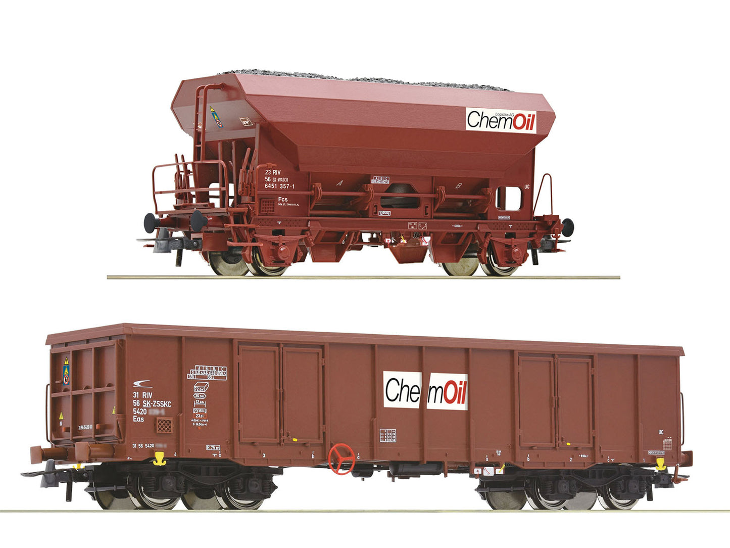 Roco ChemOil Fcs/Eas Wagon Set (2) VI RC6600221 HO Gauge