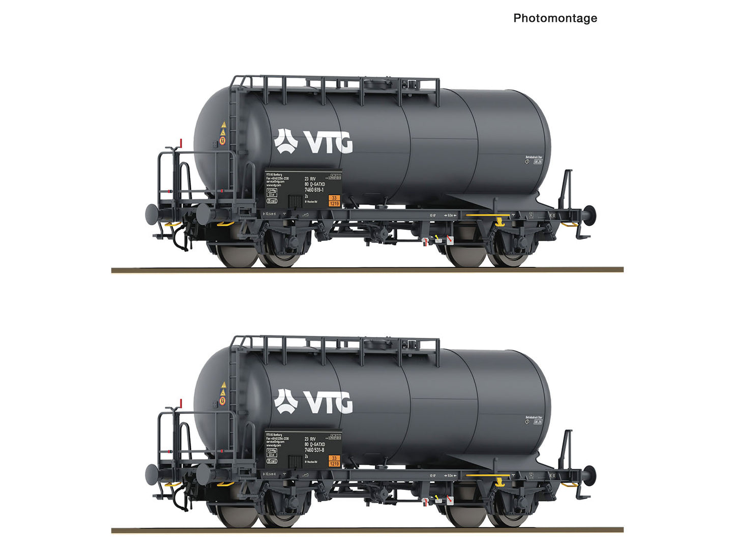 Roco 6600246 VTG Zs Tank Wagon Set (2) V HO Gauge