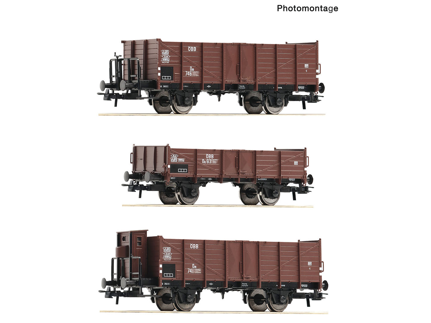 Roco 6600250 OBB Om/Oa Open Wagon Set (3) III HO Gauge