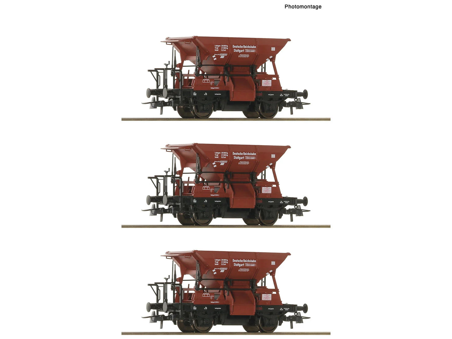 Roco 6600265 DRB Talbot Hopper Wagon Set (3) II HO Gauge