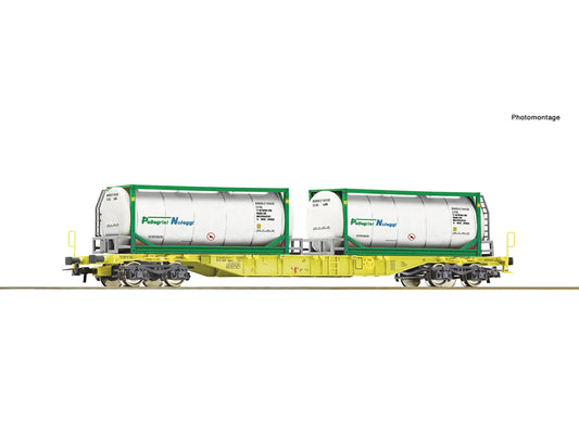 Roco 6600279 GATX Sgns Bogie Flat Wagon w/Tanktainers Load VI HO Gauge