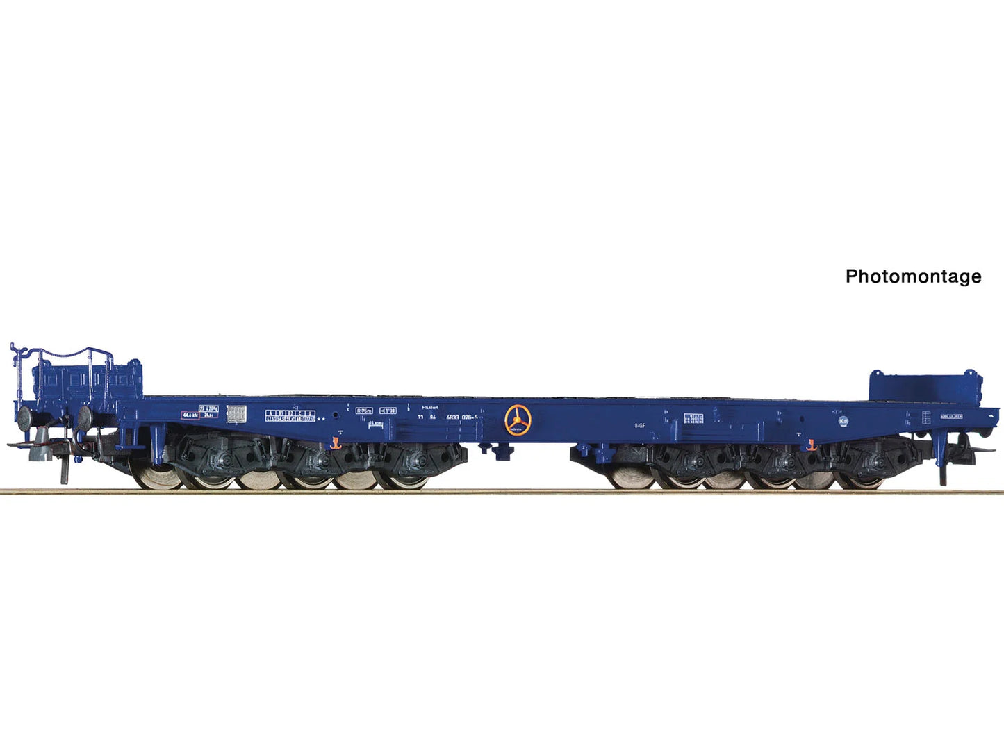 Roco 6600286 Railpro Samms Heavy Duty Bogie Flat Wagon VI HO Gauge
