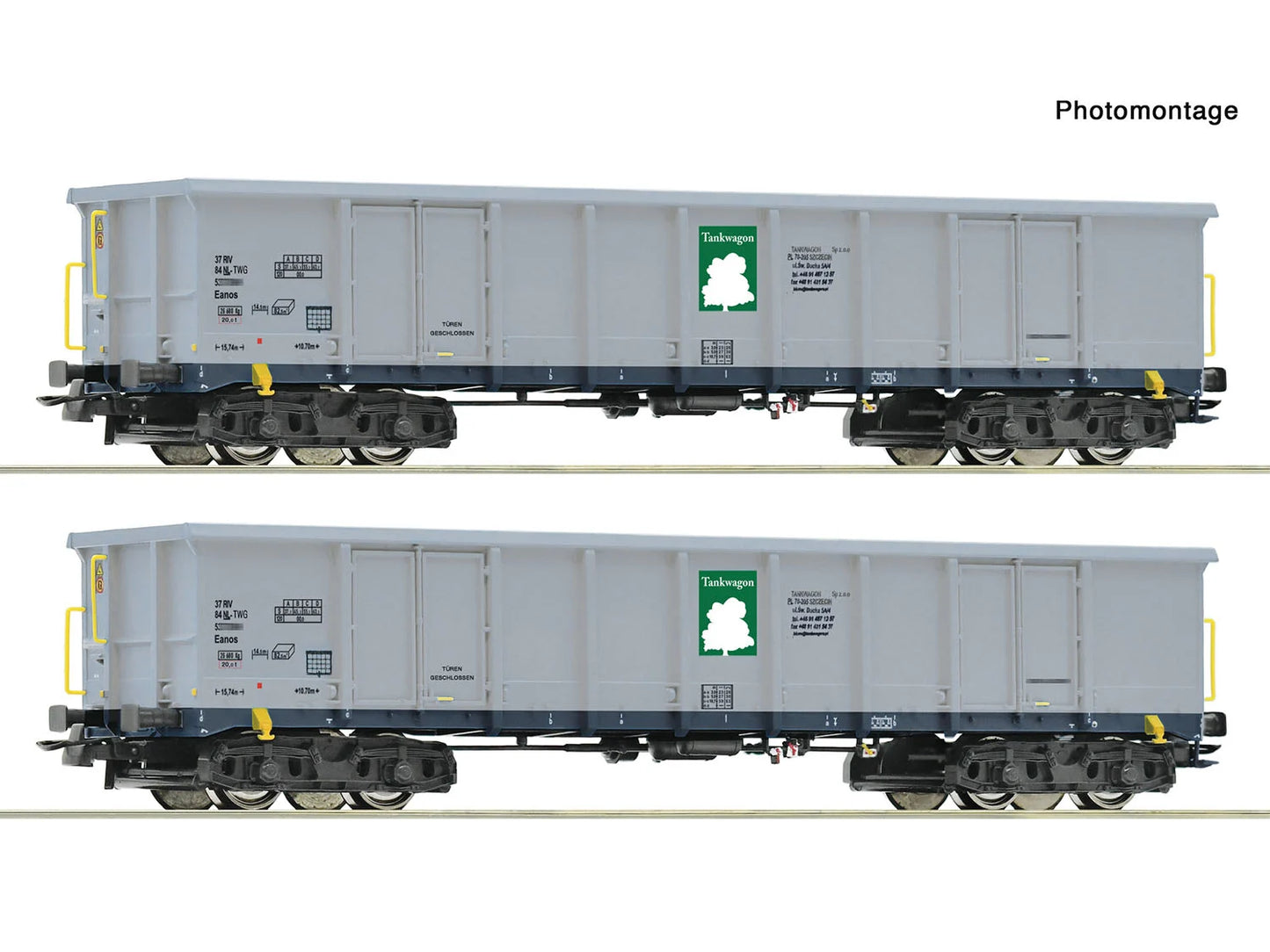 Roco 6600295 Tankwagon Eanos Gondola Set (2) VI HO Gauge