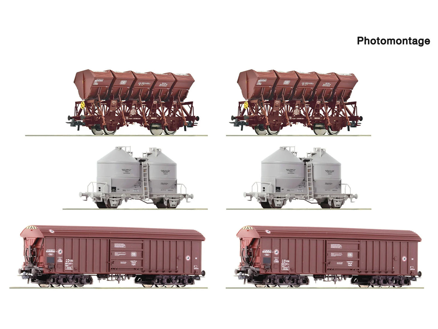 Roco 6600329 Shunting Yard Bulk Wagon Retailer Display Pack (6) HO Gauge