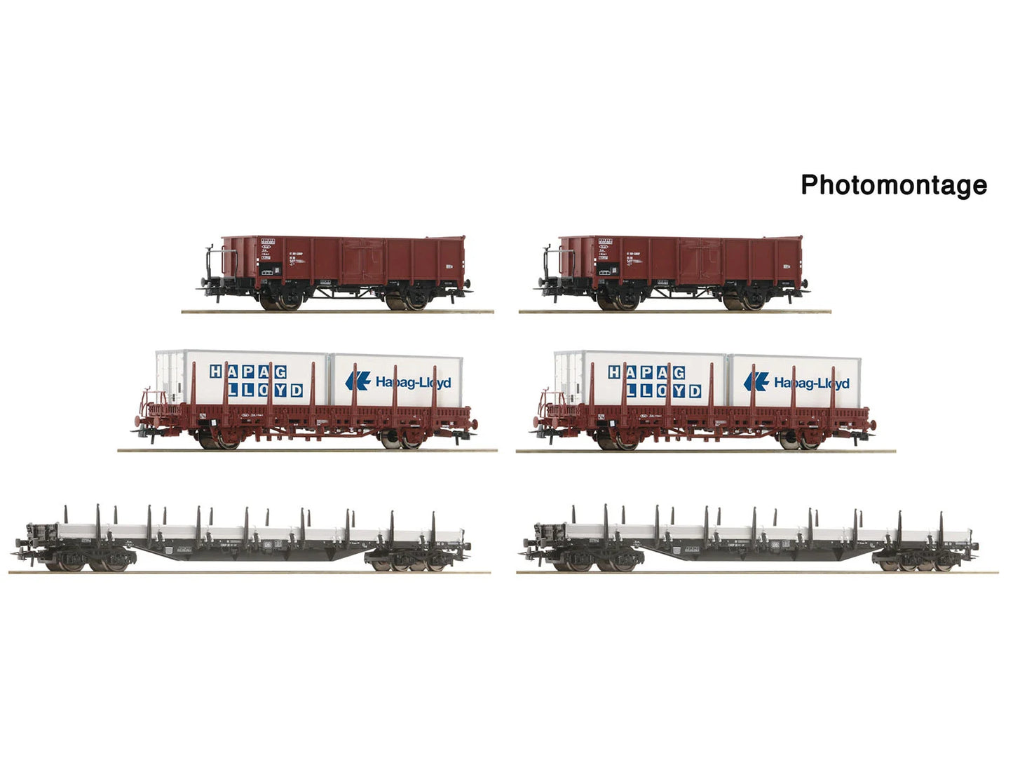 Roco 6600334 Shunting Yard Open Wagon Retailer Display Pack (6) HO Gauge