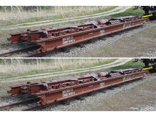 Roco 6640005 OBB WW/s Roll Wagon Set (2) IV HOe Gauge