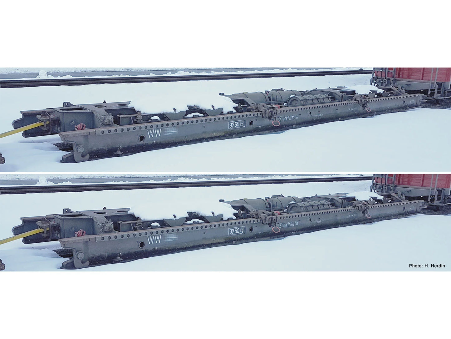 Roco 6640007 Zillertalbahn WW/s Roll Wagon Set (2) V HOe Gauge