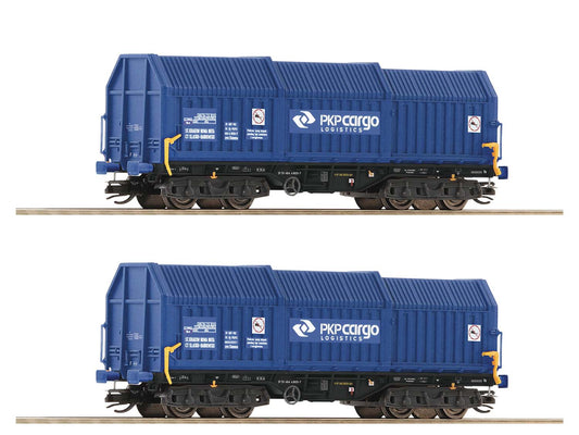 Roco PKP Shimmns Telescopic Covered Wagon Set (2) VI RC6680008 TT Gauge