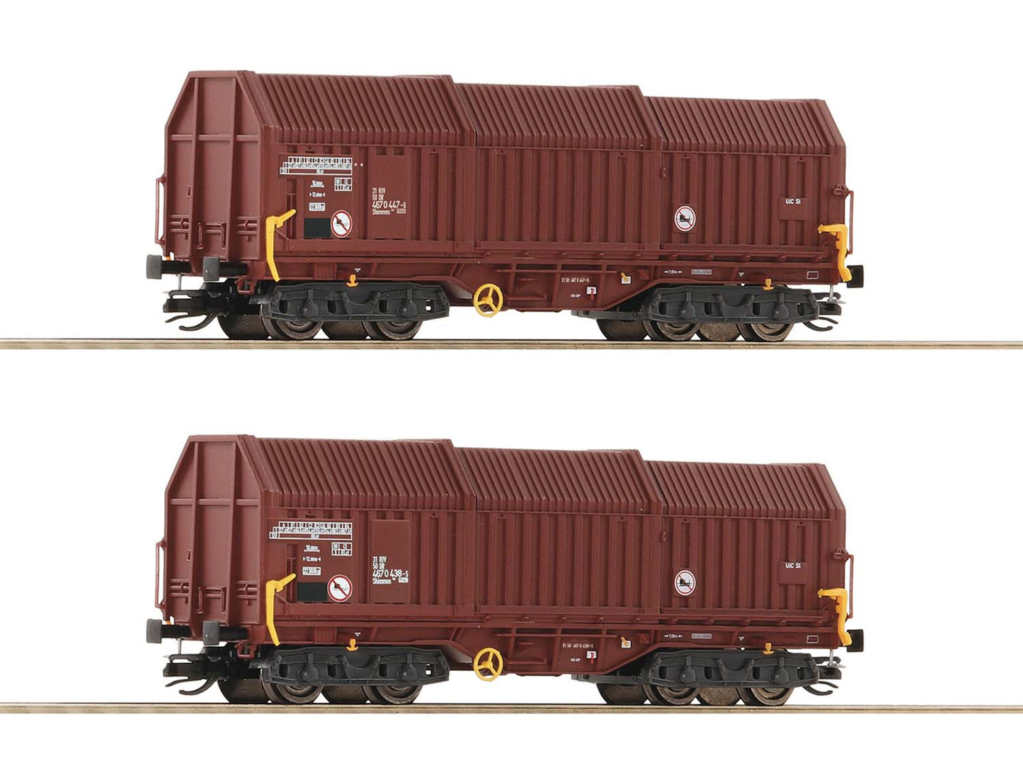 Roco DR Shimmns Telescopic Covered Wagon Set (2) IV RC6680009 TT Gauge